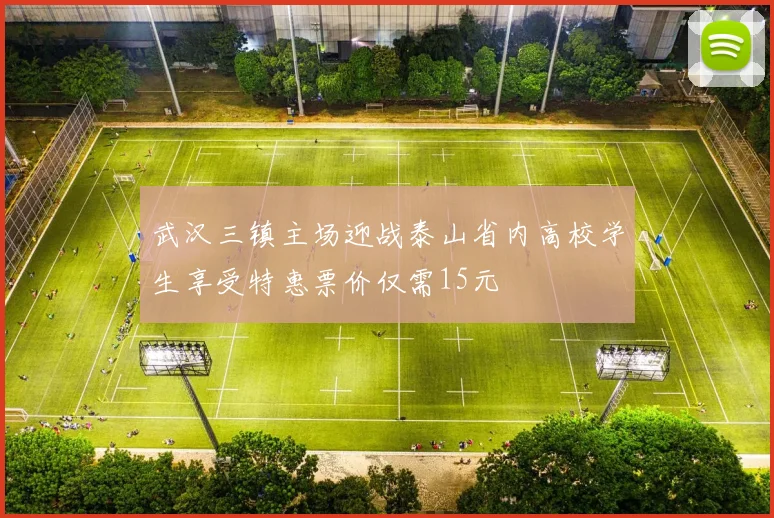武汉三镇主场迎战泰山省内高校学生享受特惠票价仅需15元